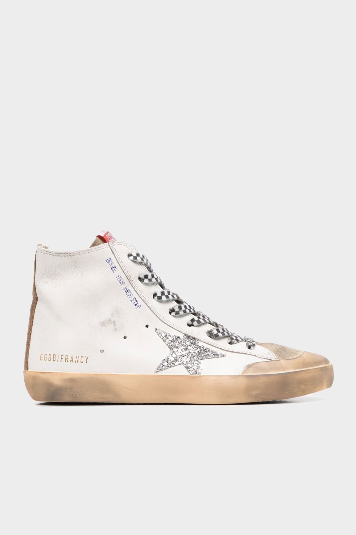 Francy Penstar Glitter Silver Star Leather Sneaker - shop-olivia.com