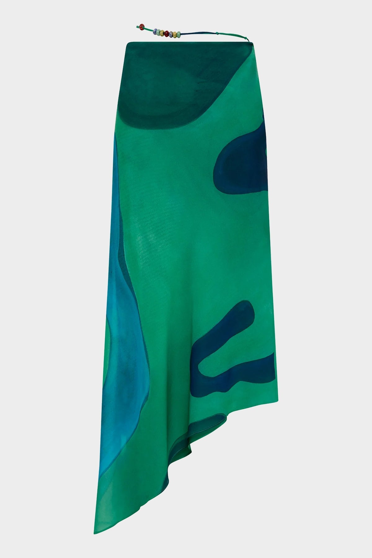 Frankie Bias Skirt in Emerald Reflection - shop-olivia.com