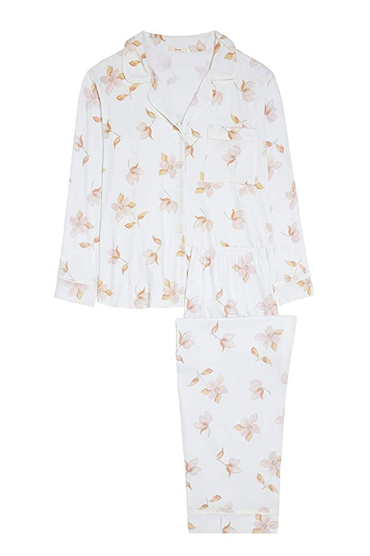 Garden Lilies Long Sleeve PJ Set in Ivory - shop-olivia.com