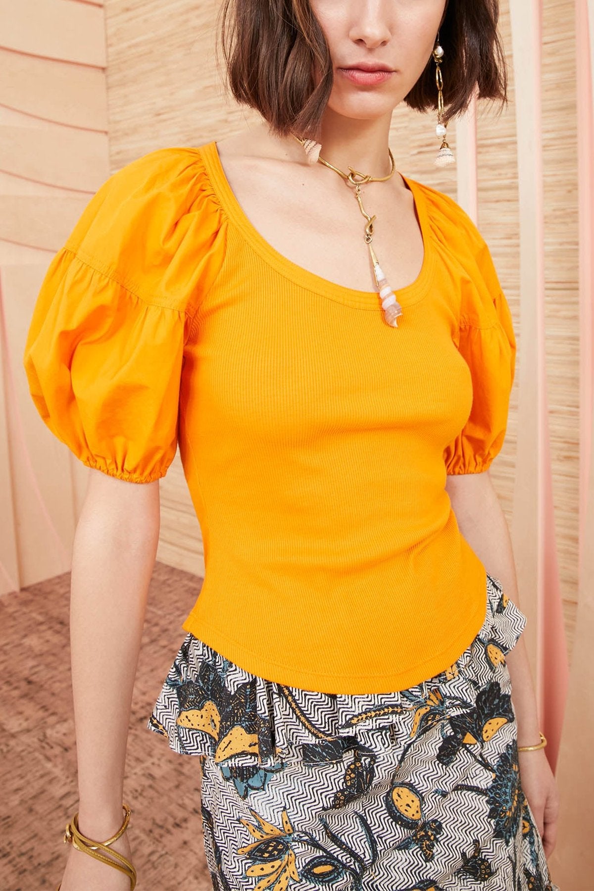 Harlowe Pullover Top in Marigold - shop-olivia.com