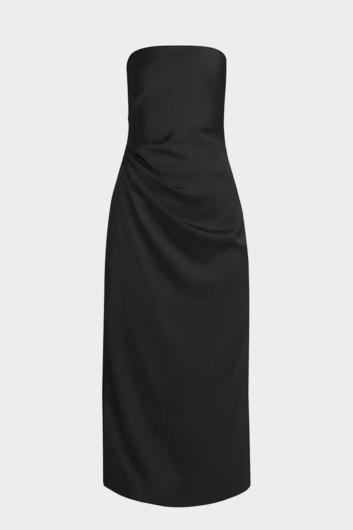 Harriet Strapless Midi Dress in Black - shop-olivia.com