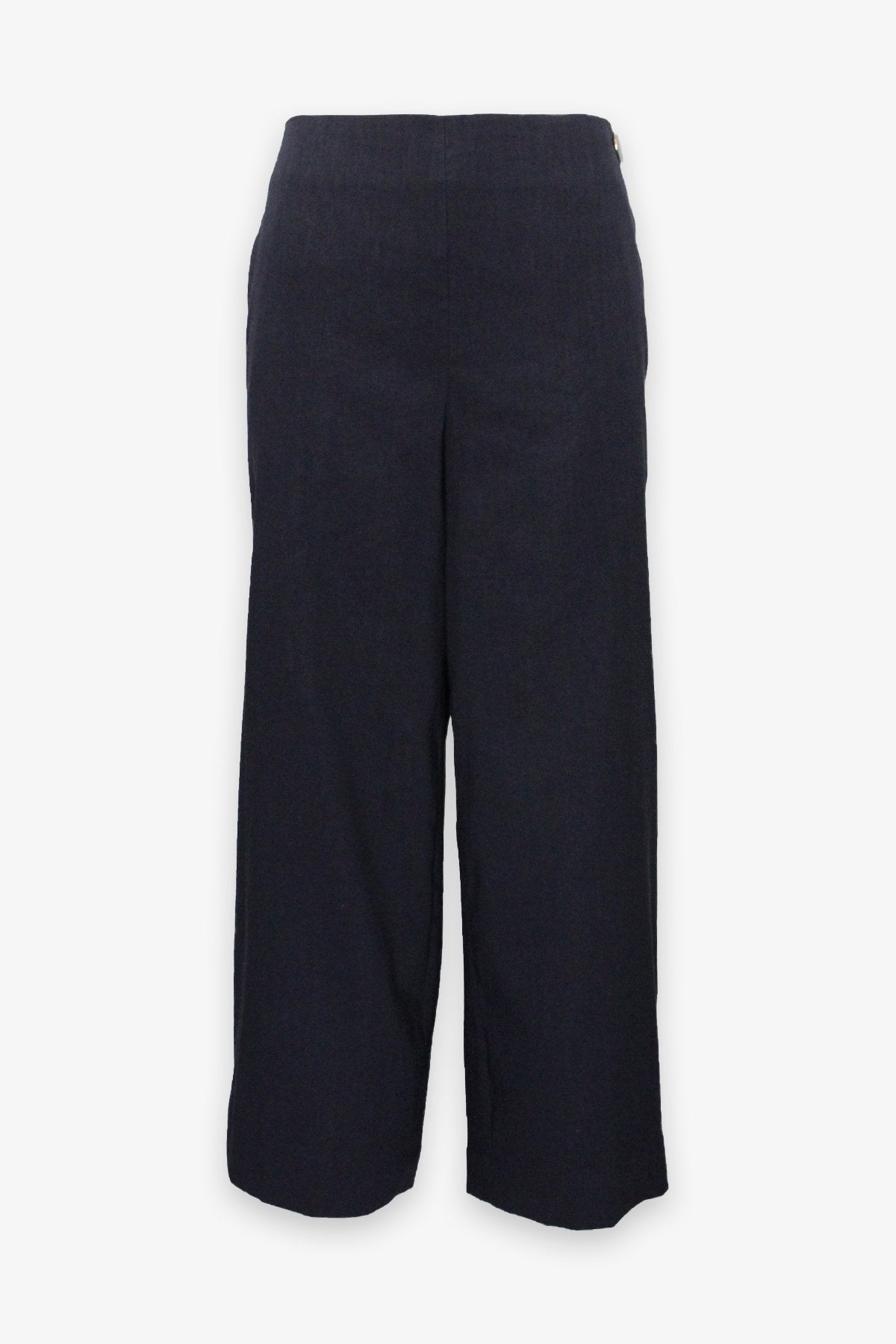 High Waist Crop Wide Leg Pant in Coastal Blue - shop-olivia.com