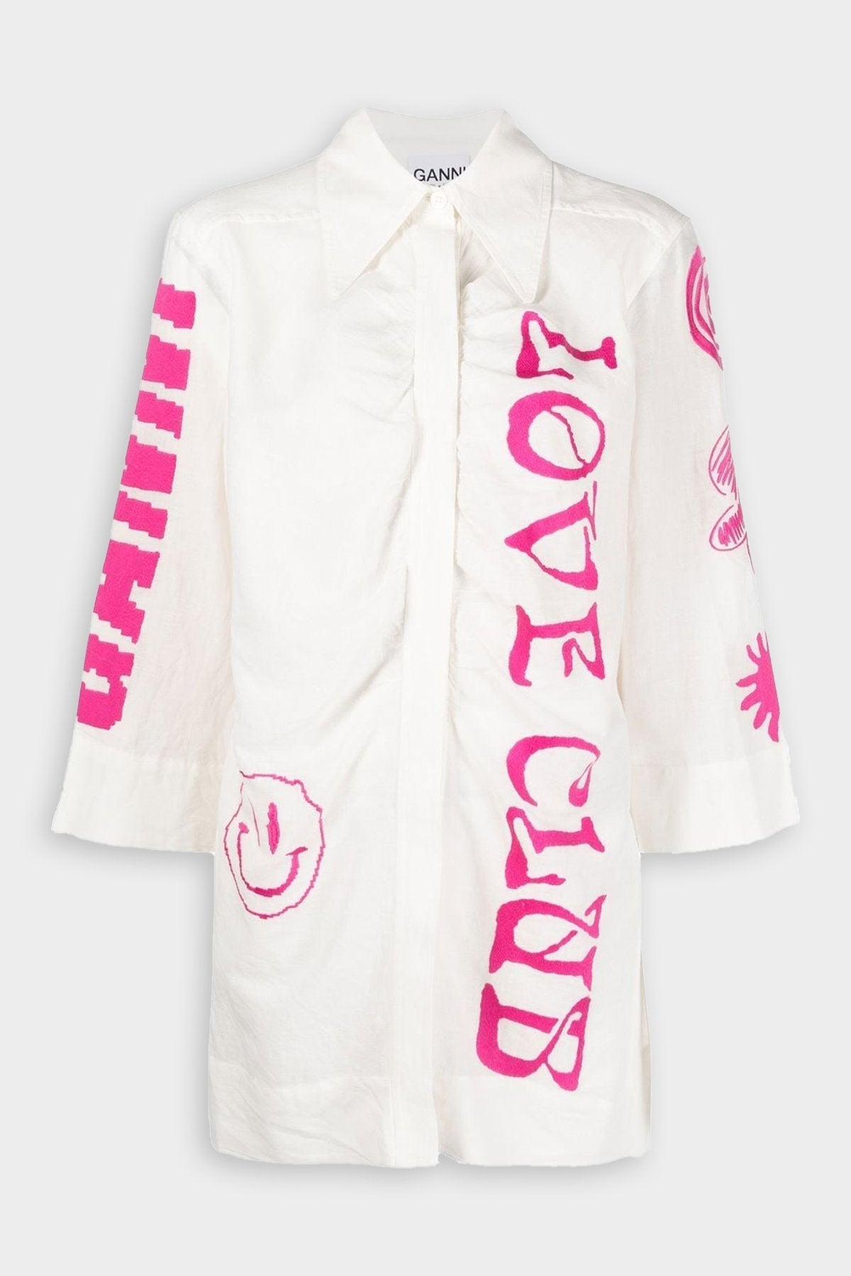 Higher Love Cover-Up Shirt in Egret - shop-olivia.com