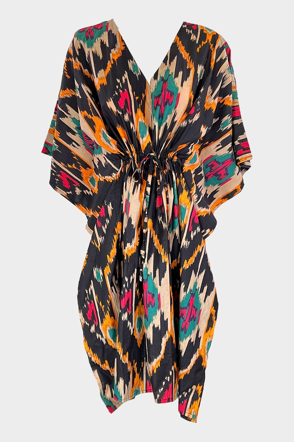 Ikat Print Kaftan in Multicolor - shop-olivia.com