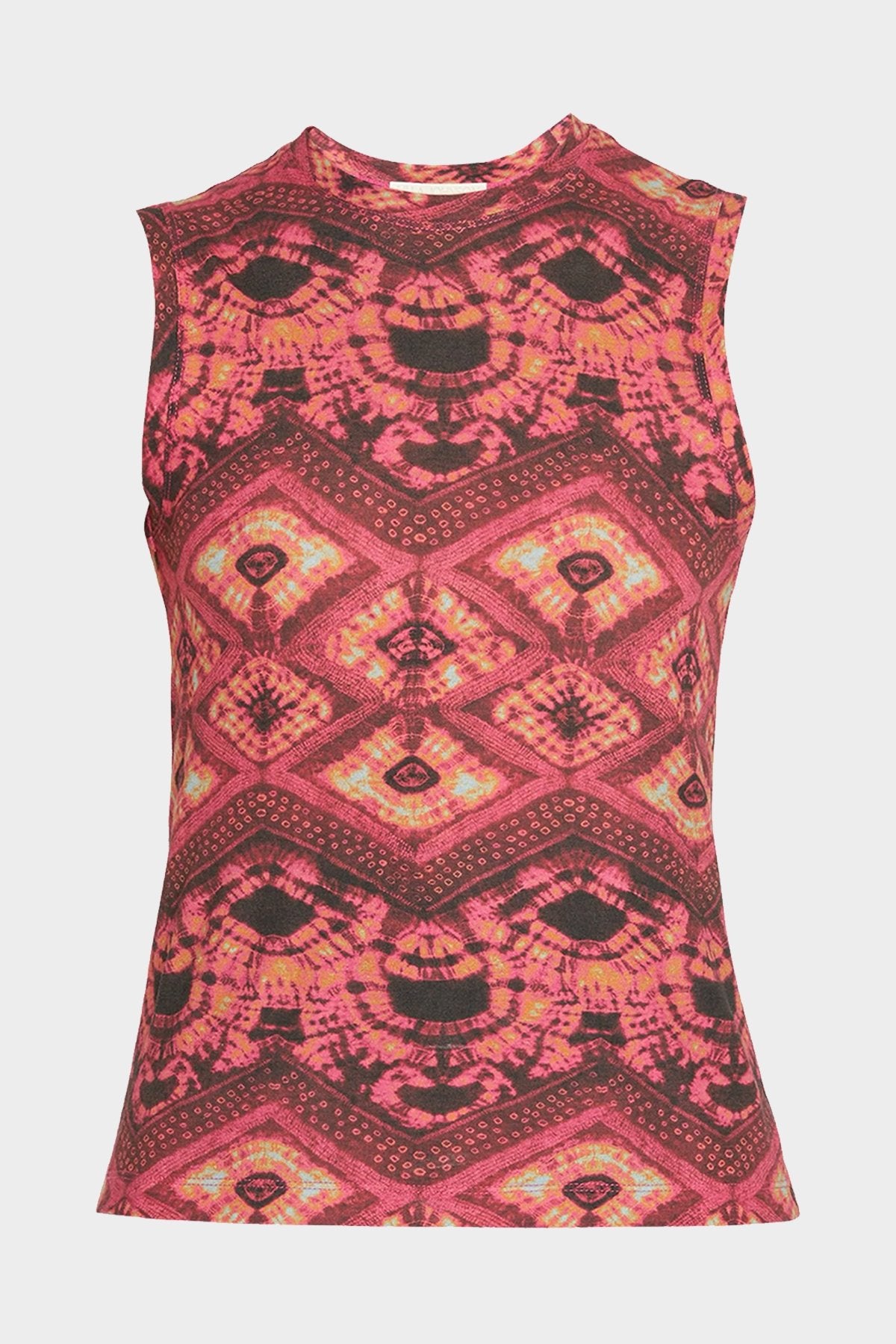 Ines Sleeveless Printed Top in Wild Rose - shop-olivia.com