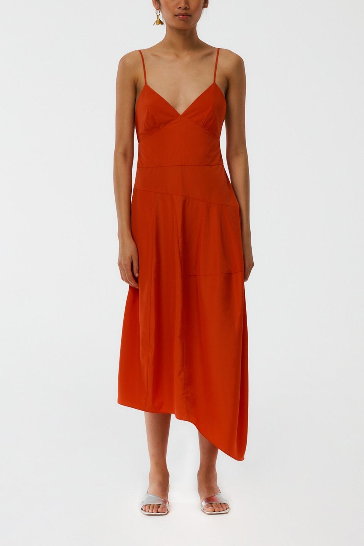 Italian Sporty Cami Dress in Red - shop-olivia.com