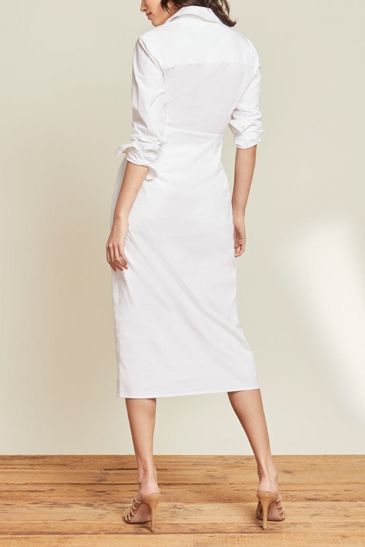 Janelle Shirtdress in White - shop-olivia.com
