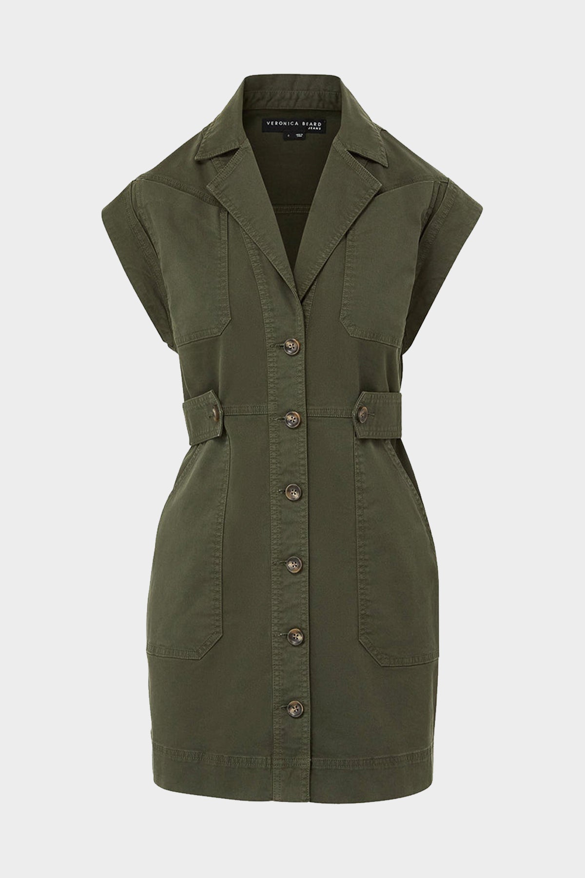 Jax Shirtdress in Army Green - shop-olivia.com