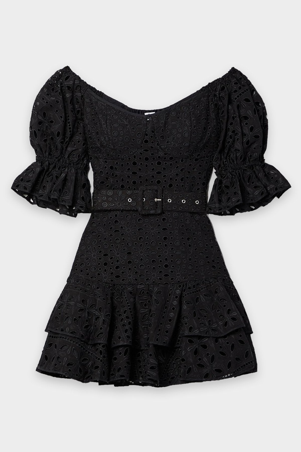 Jean Short Dress in Black - shop-olivia.com