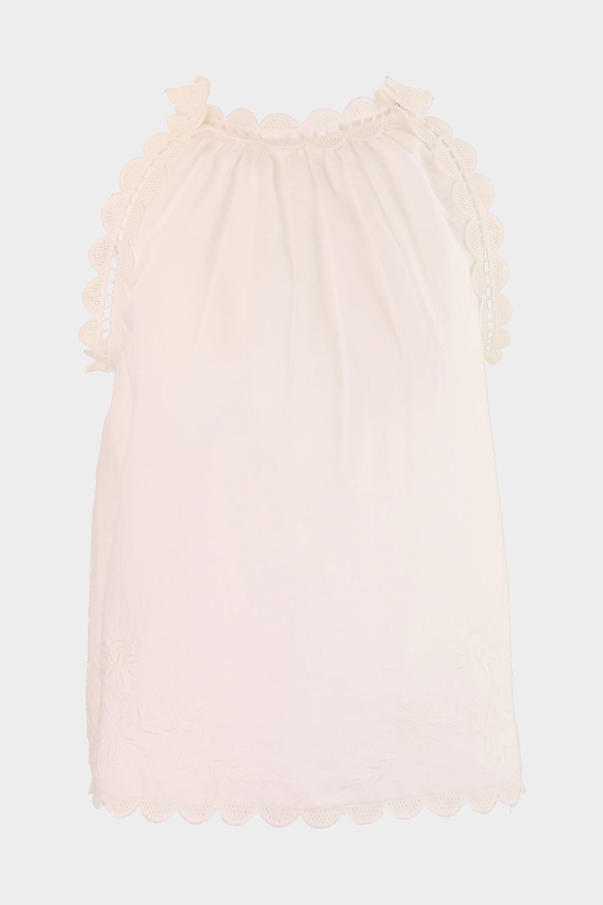June Sleeveless Top in Ivory - shop-olivia.com