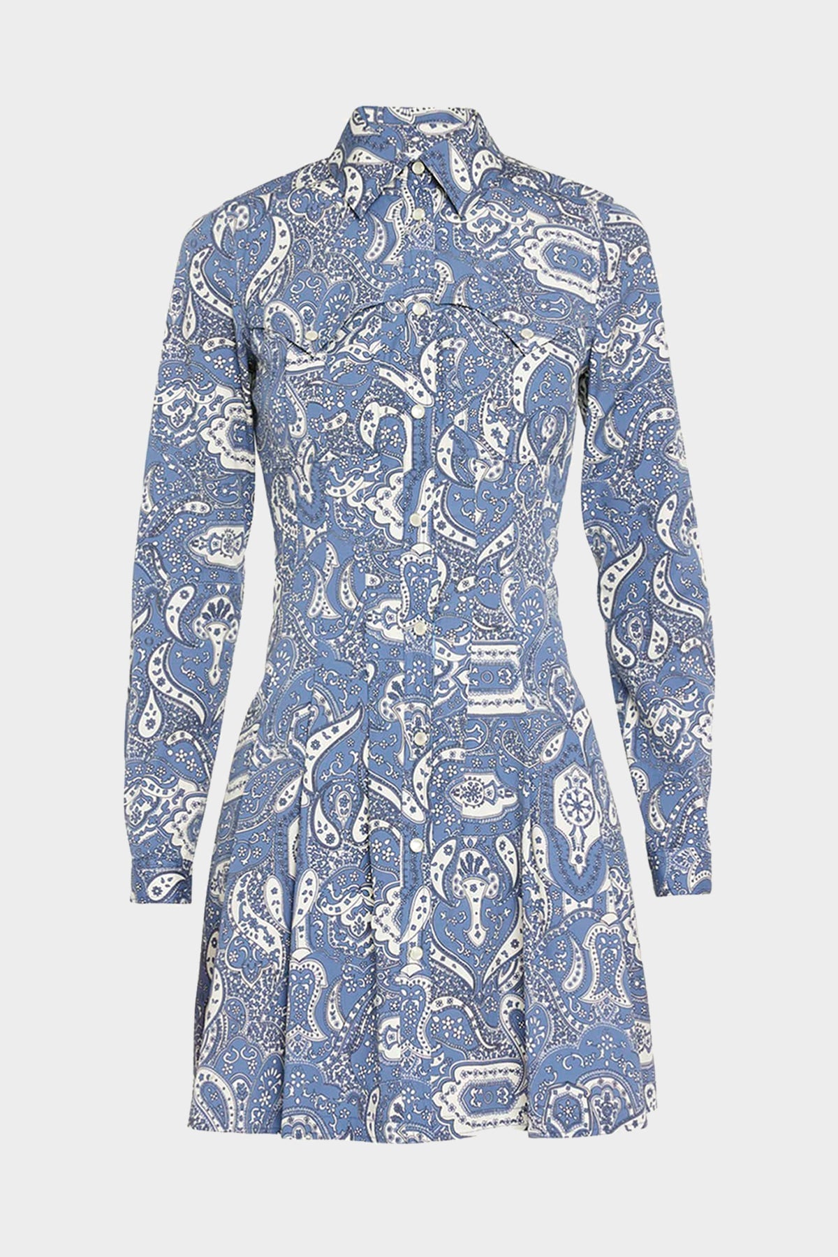 Karmi Dress in Washed Indigo Multi - shop-olivia.com