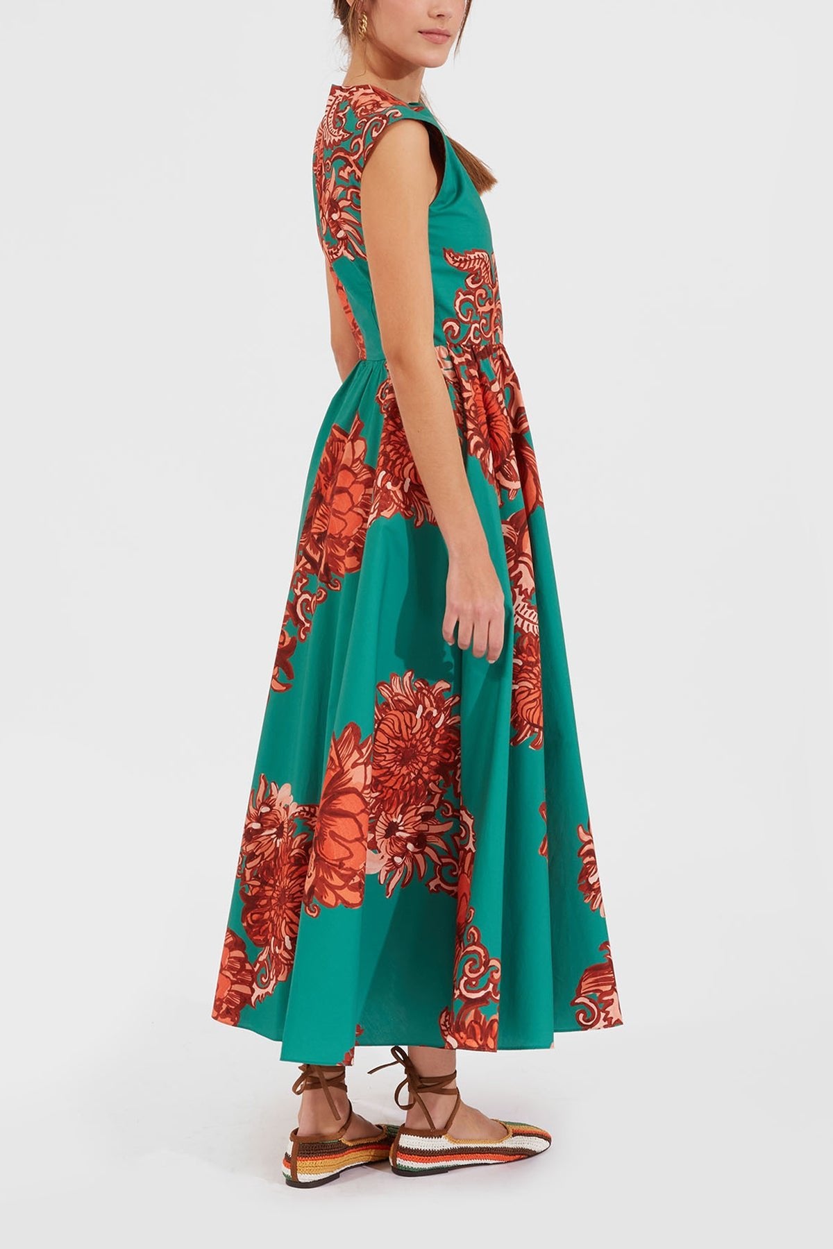 Keyhole Dress in Anemone Ghirlanda - shop-olivia.com