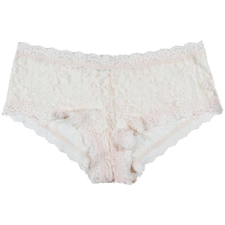 Lace Boy Short White - shop-olivia.com