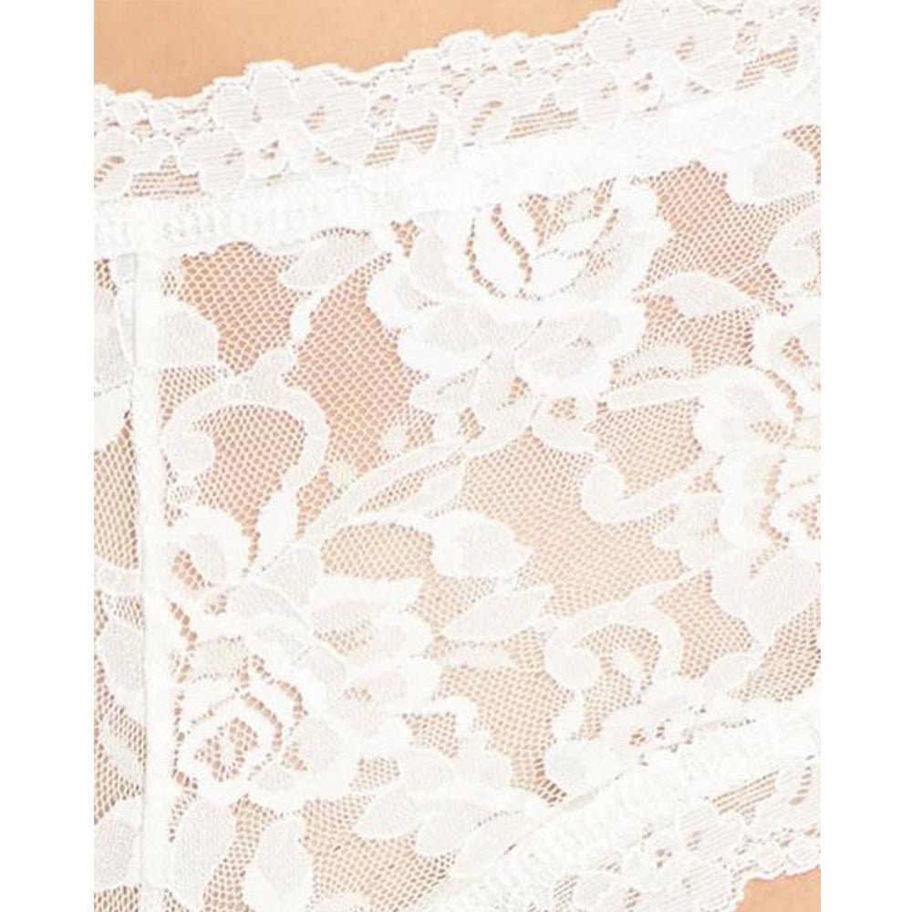 Lace Boy Short White - shop-olivia.com