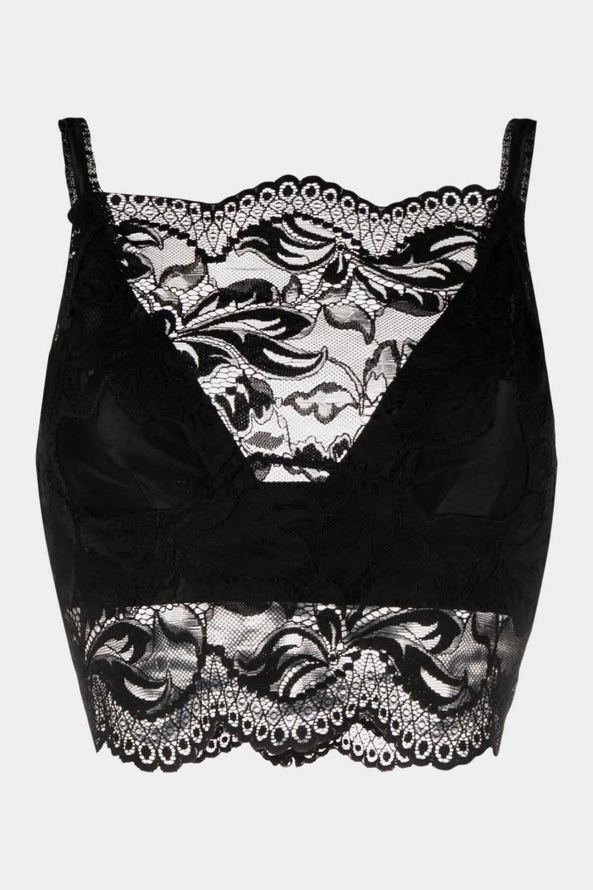 Lace Crop Top in Black - shop-olivia.com