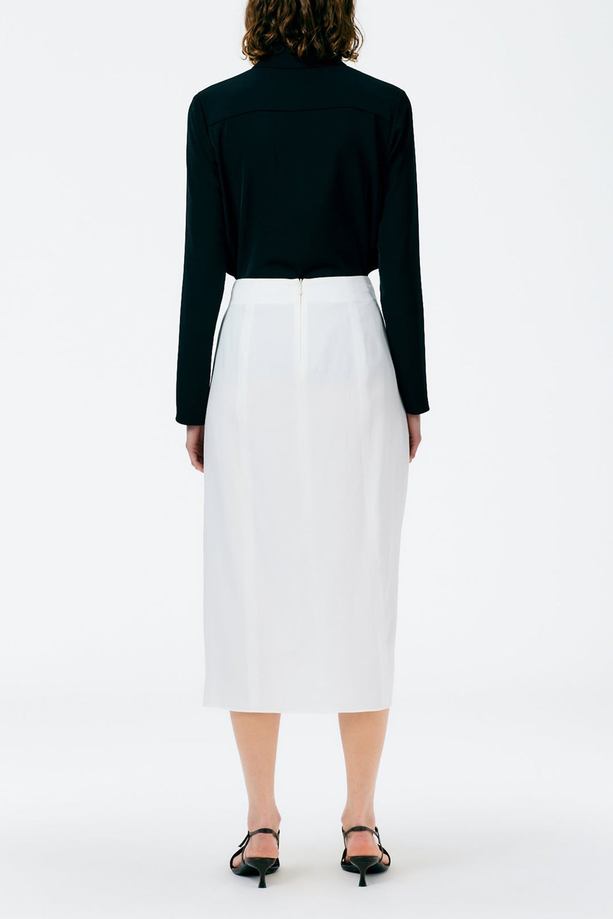 Lancaster Lyocell Draped Skirt in Ivory - shop-olivia.com