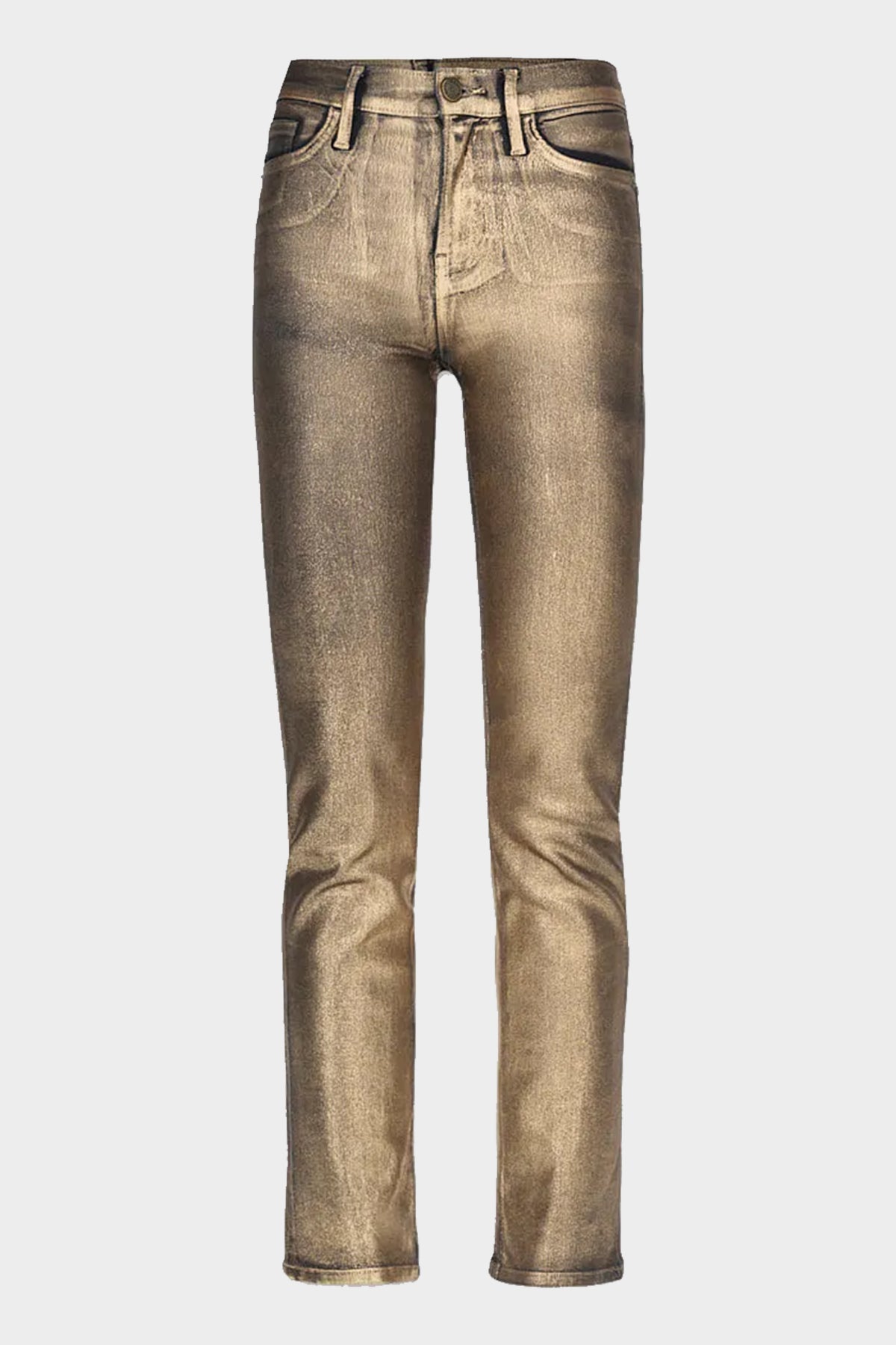 Le High Straight Coated in Gold Chrome - shop-olivia.com