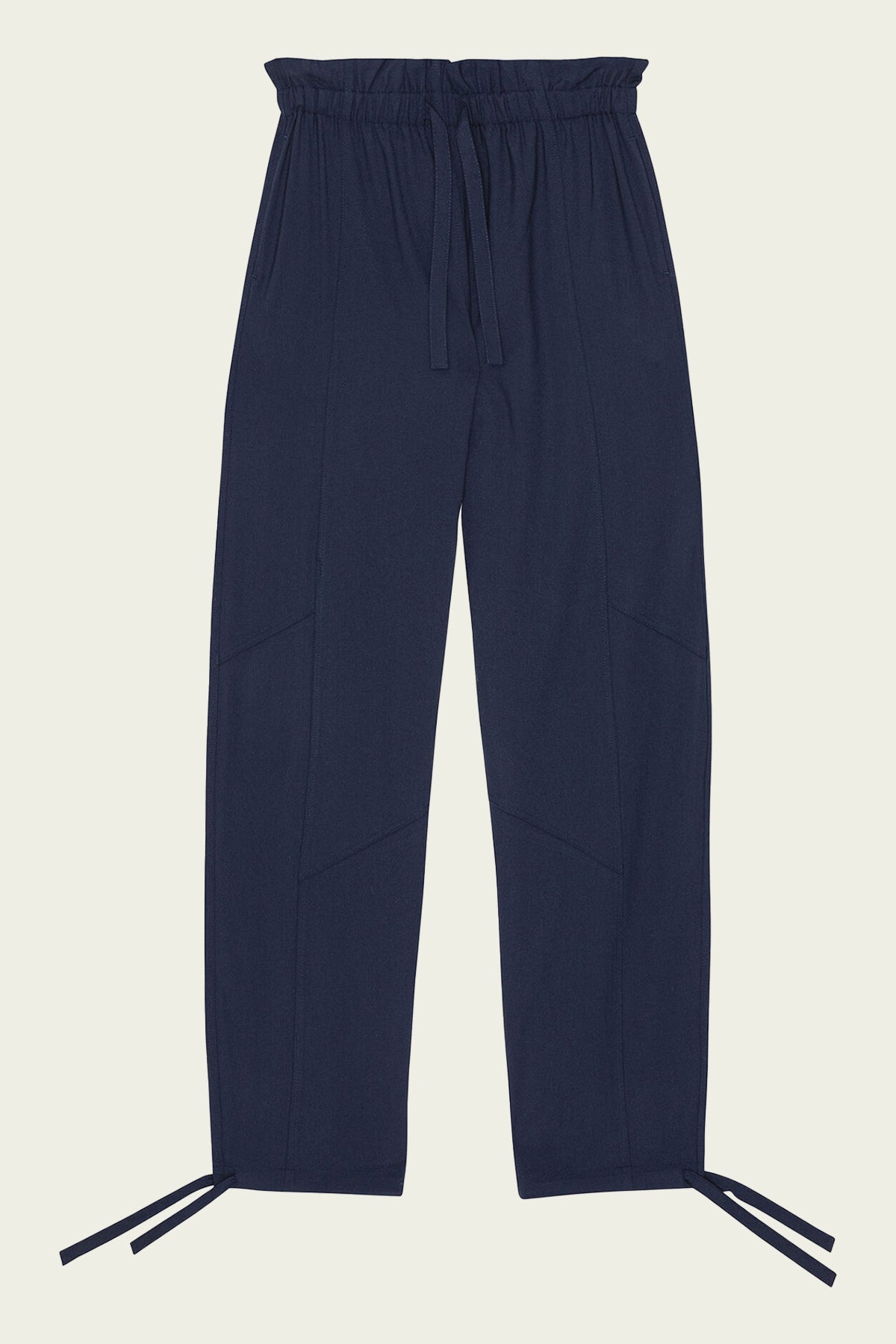 Light Solid Elasticated Waist Pants in Sky Captain - shop-olivia.com