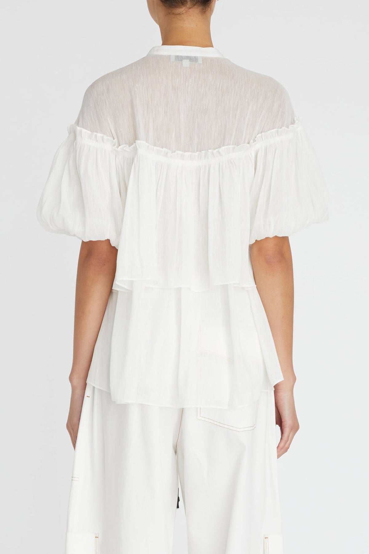Lillian Blouse in White - shop-olivia.com