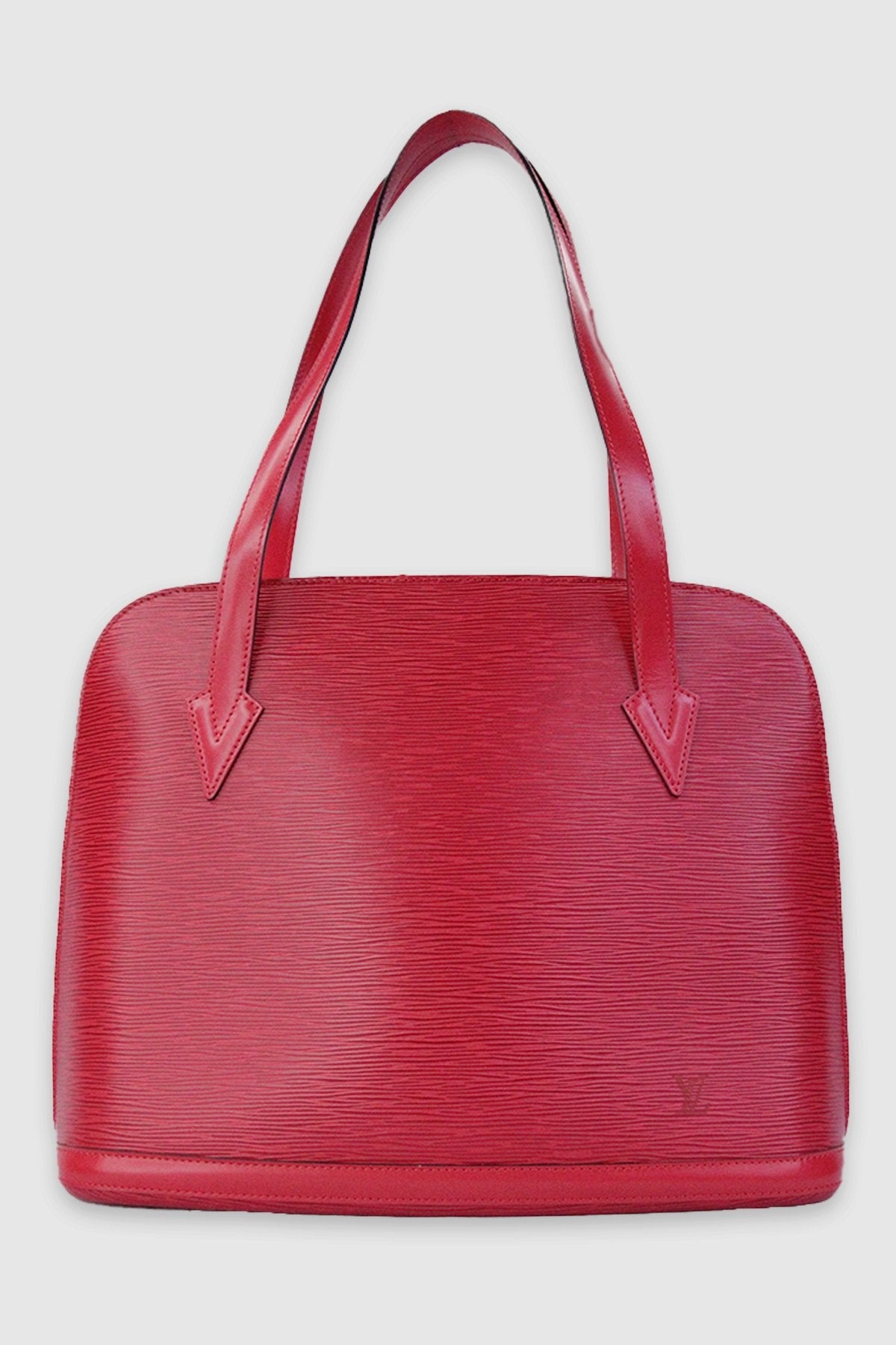 Louis Vuitton Red Epi Leather Handbag - shop-olivia.com