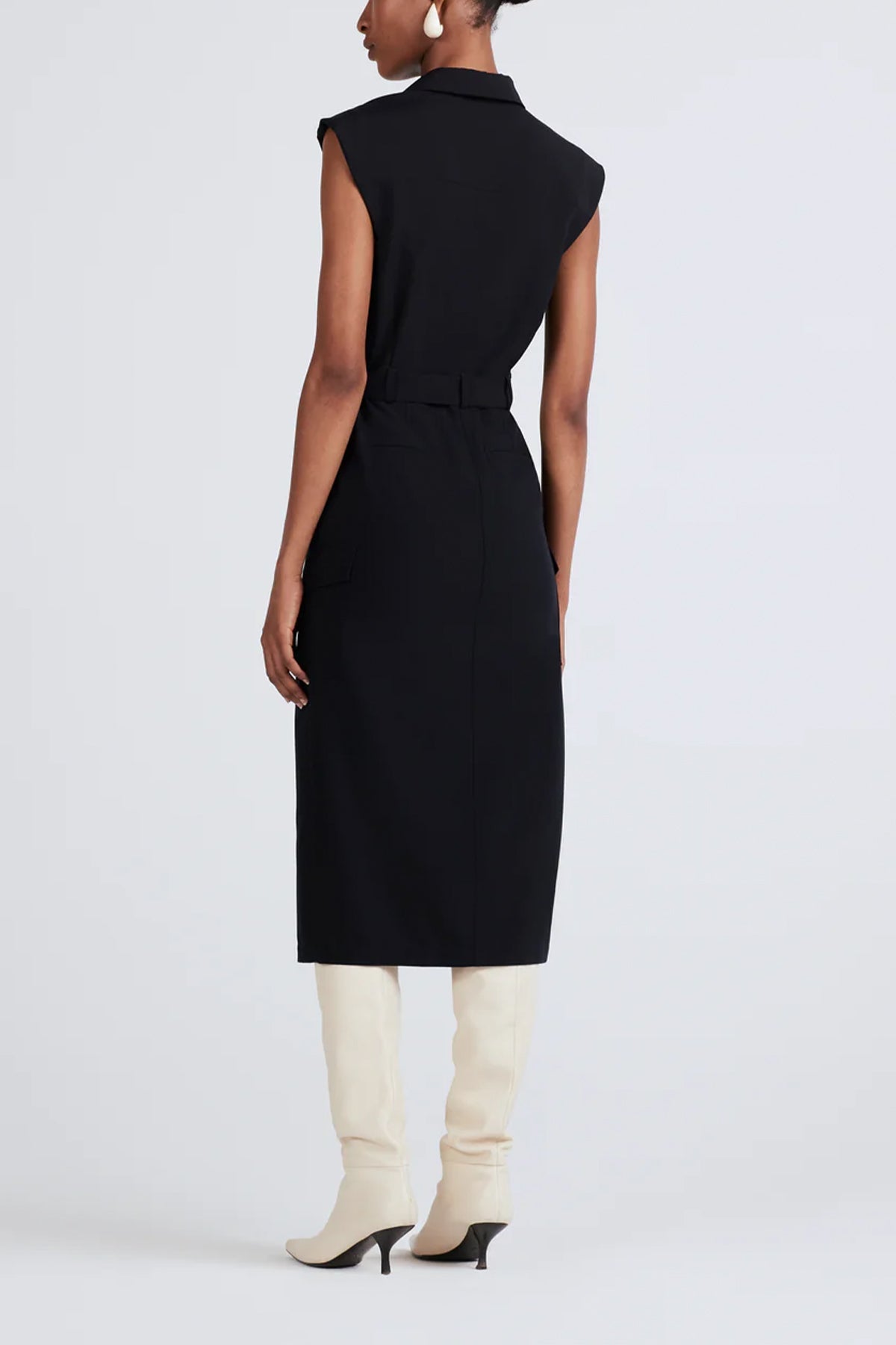 Lucy Utility Shirtdress in Midnight - shop-olivia.com