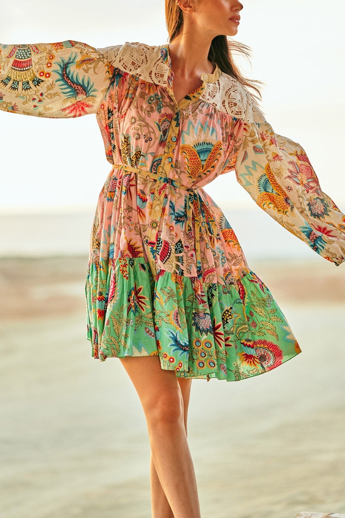 Maharlika Mini Dress in Multicolor - shop-olivia.com