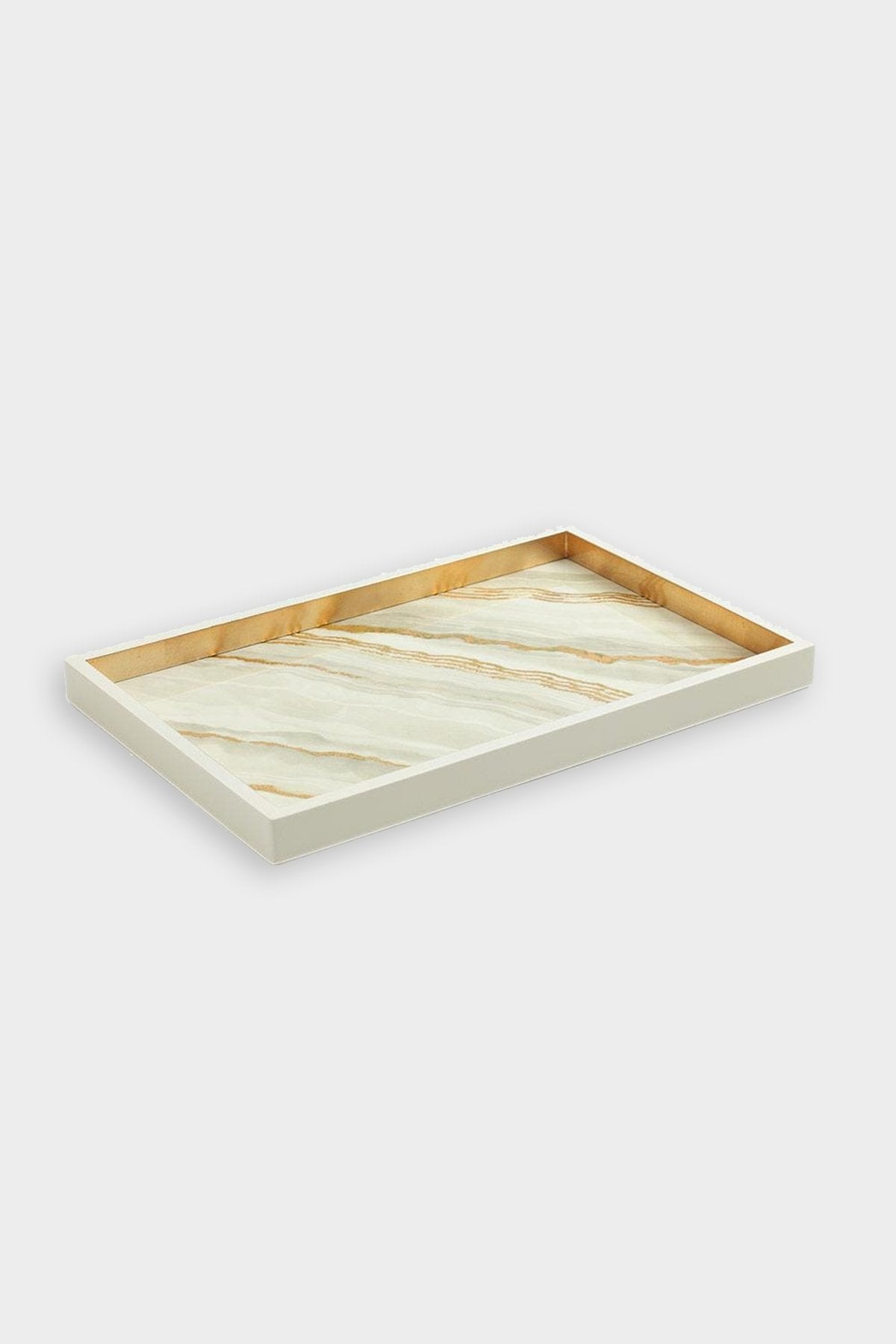 Marble Lacquer Vanity Tray in Moonlight Grey - shop-olivia.com