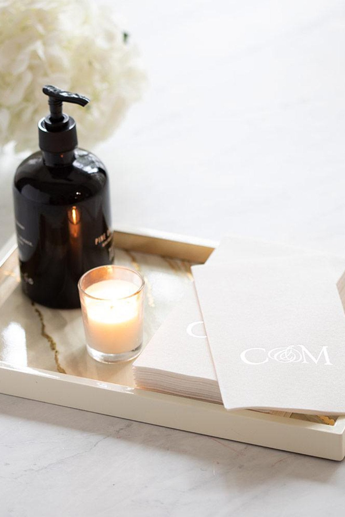 Marble Lacquer Vanity Tray in Moonlight Grey - shop-olivia.com