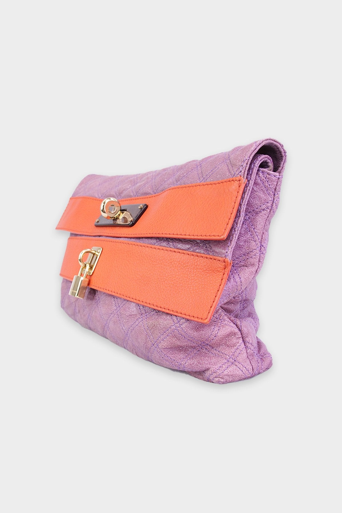 Marc Jacobs Purple & Orange Large Clutch - shop-olivia.com