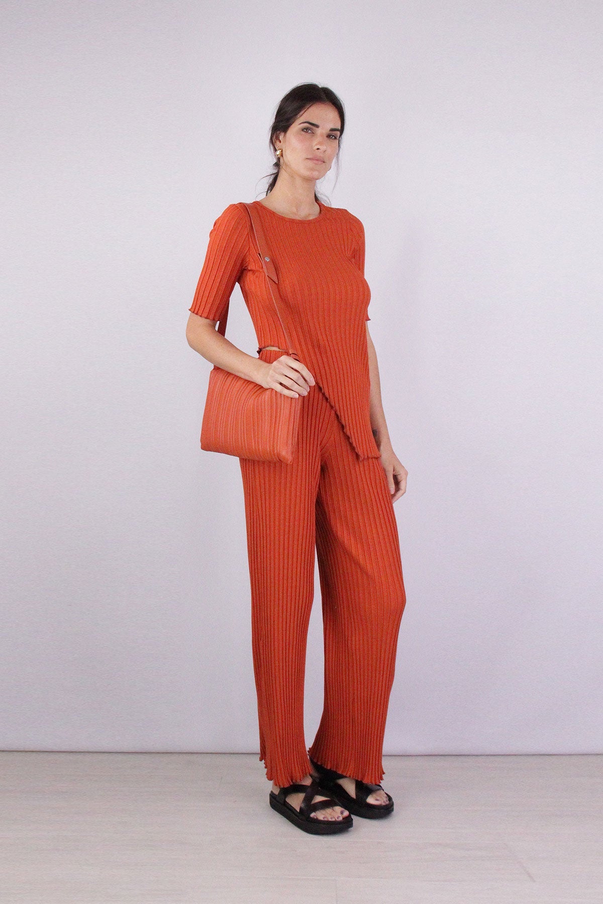 Marek Wide Leg Pant in Caramel - shop-olivia.com