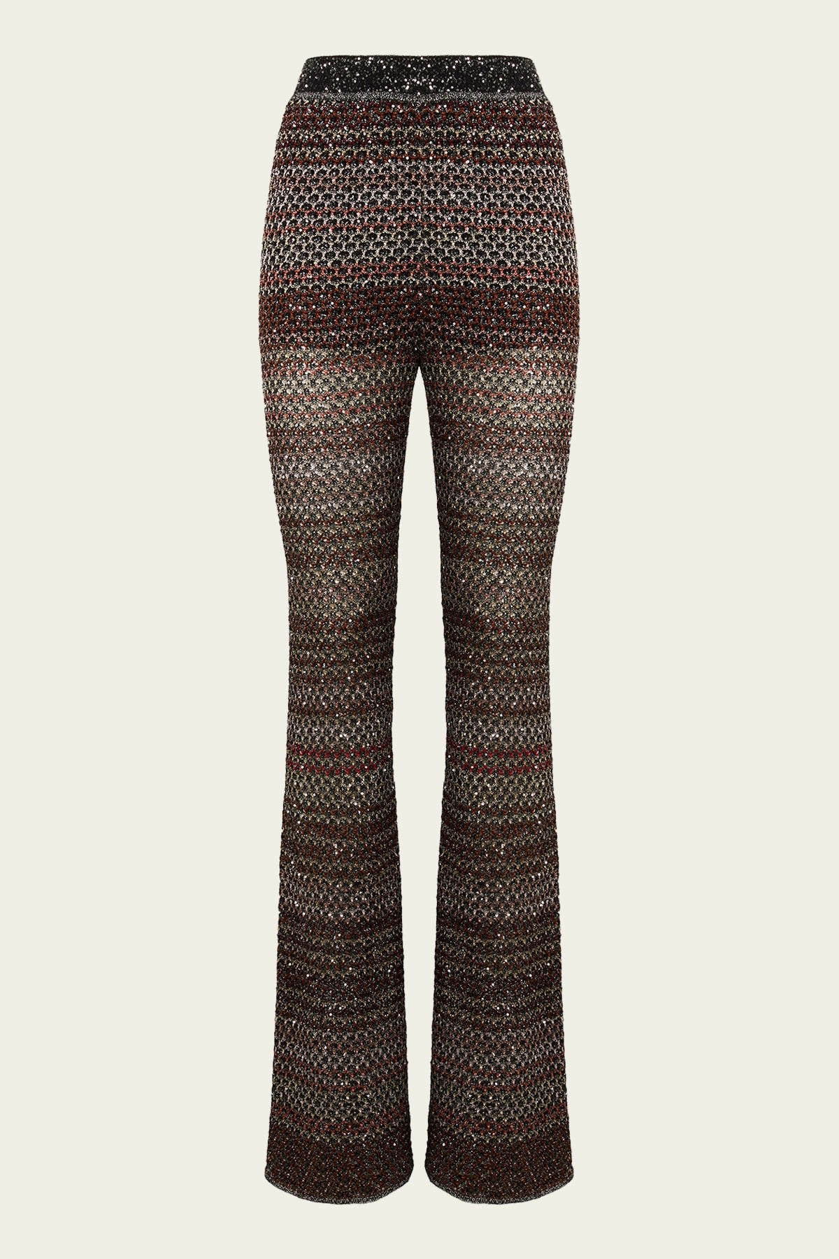 Mesh Knit Sequin Trouser in Multi - shop-olivia.com