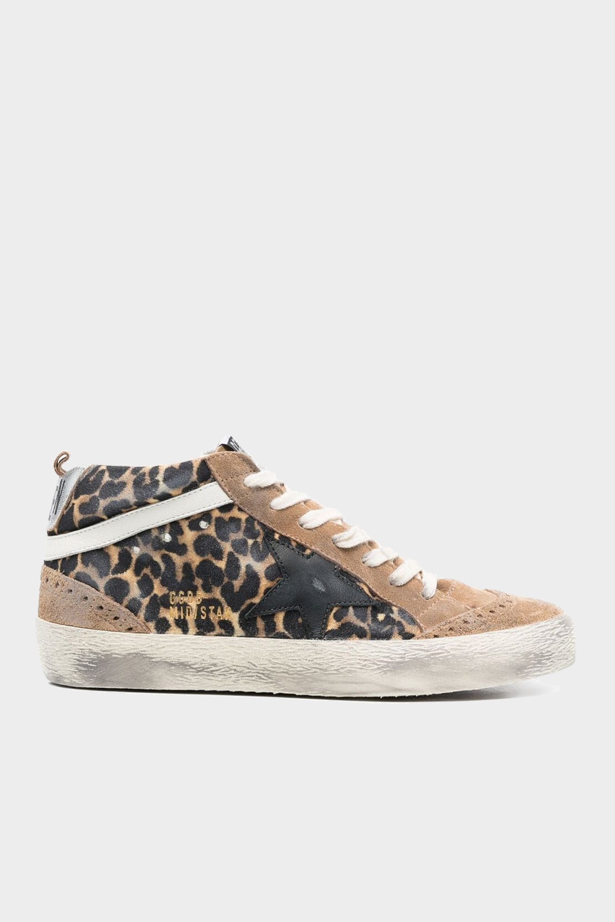 Mid-Star Leopard Suede Leather Sneaker - shop-olivia.com