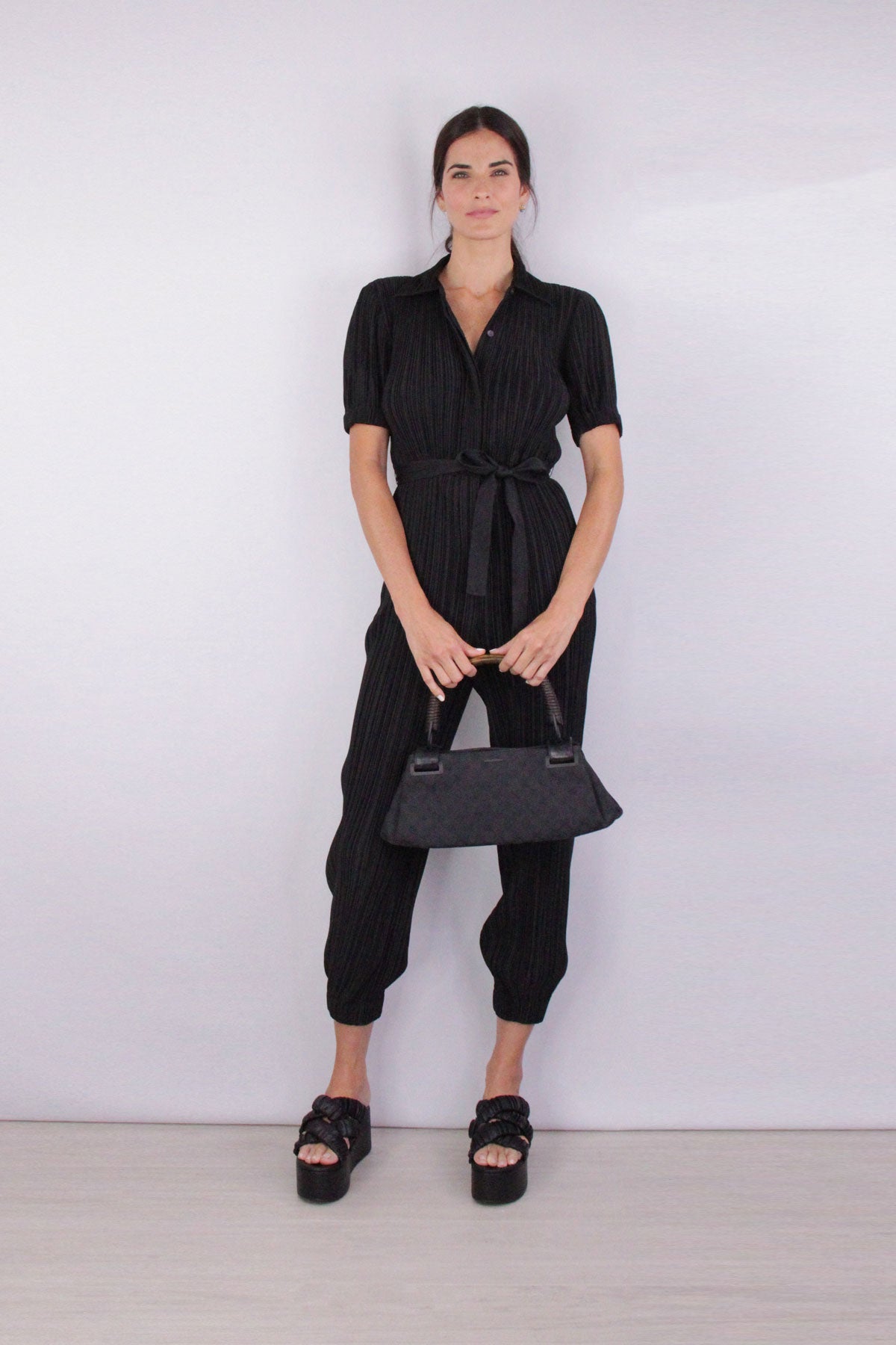 Miu Miu Black Leather Large Clutch - shop-olivia.com