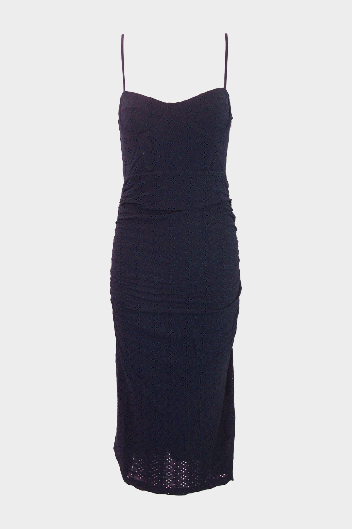 Moira Jersey Bustier Midi Dress in Midnight - shop-olivia.com