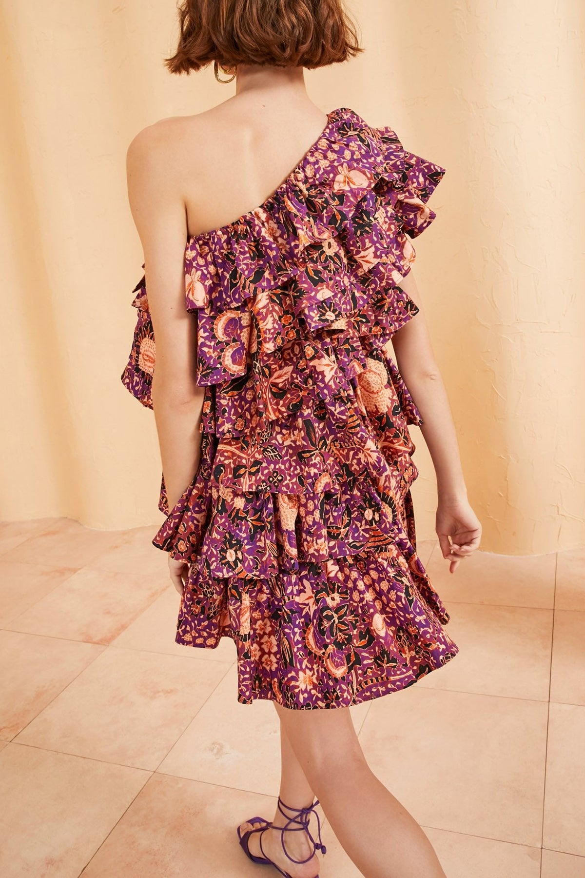 Naomi Mini Dress in Black Currant - shop-olivia.com