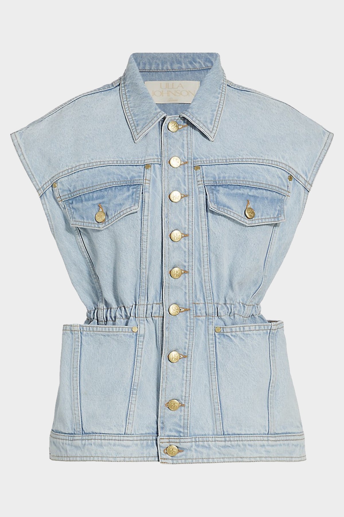 Odette Denim Vest in Glacier Wash - shop-olivia.com