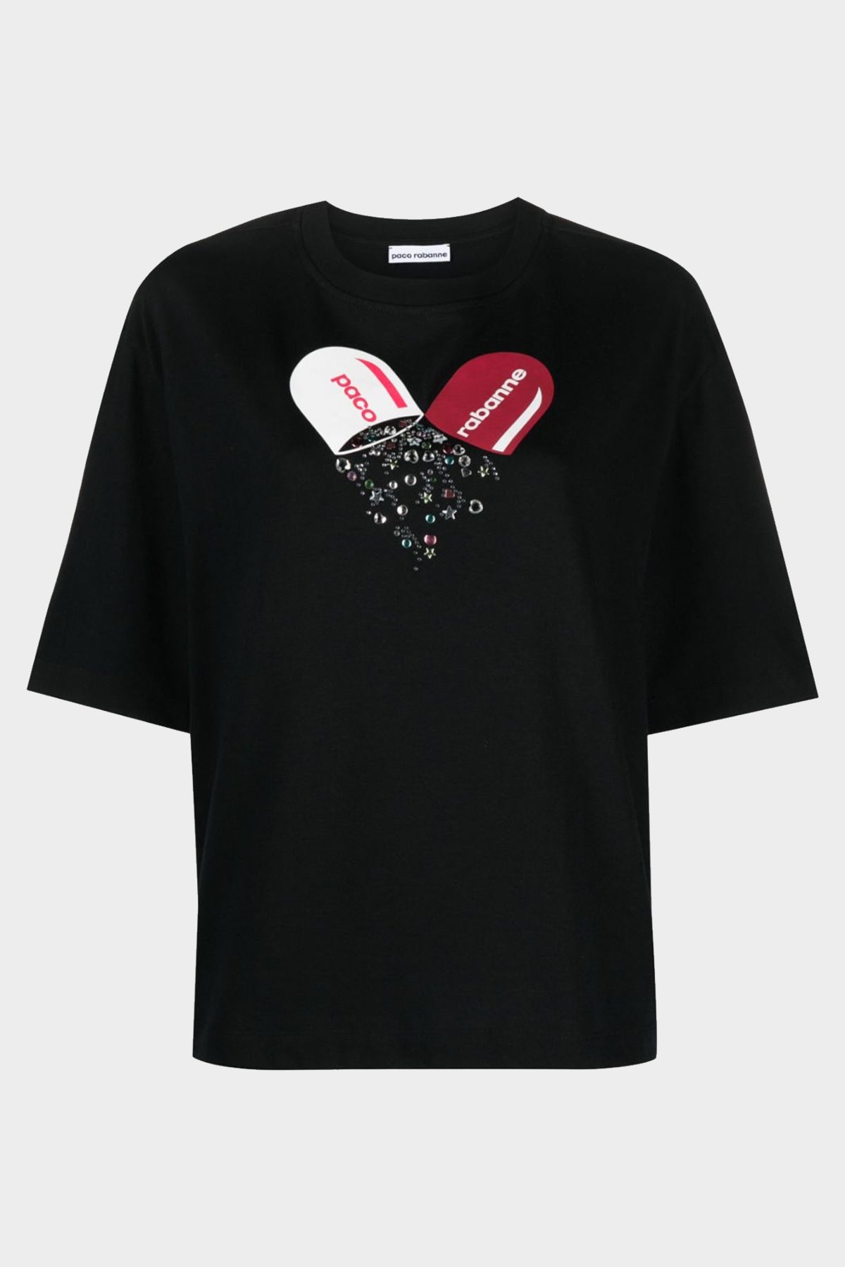 Open Pill Graphic T-Shirt in Black - shop-olivia.com