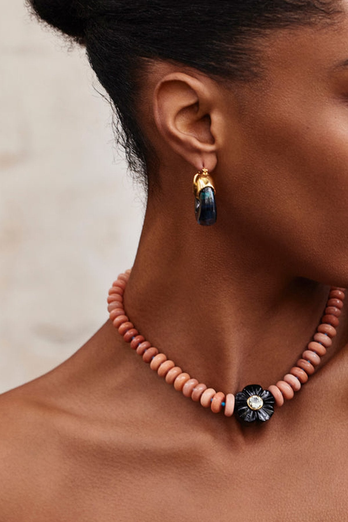 Organic Hoops in Marine - shop-olivia.com