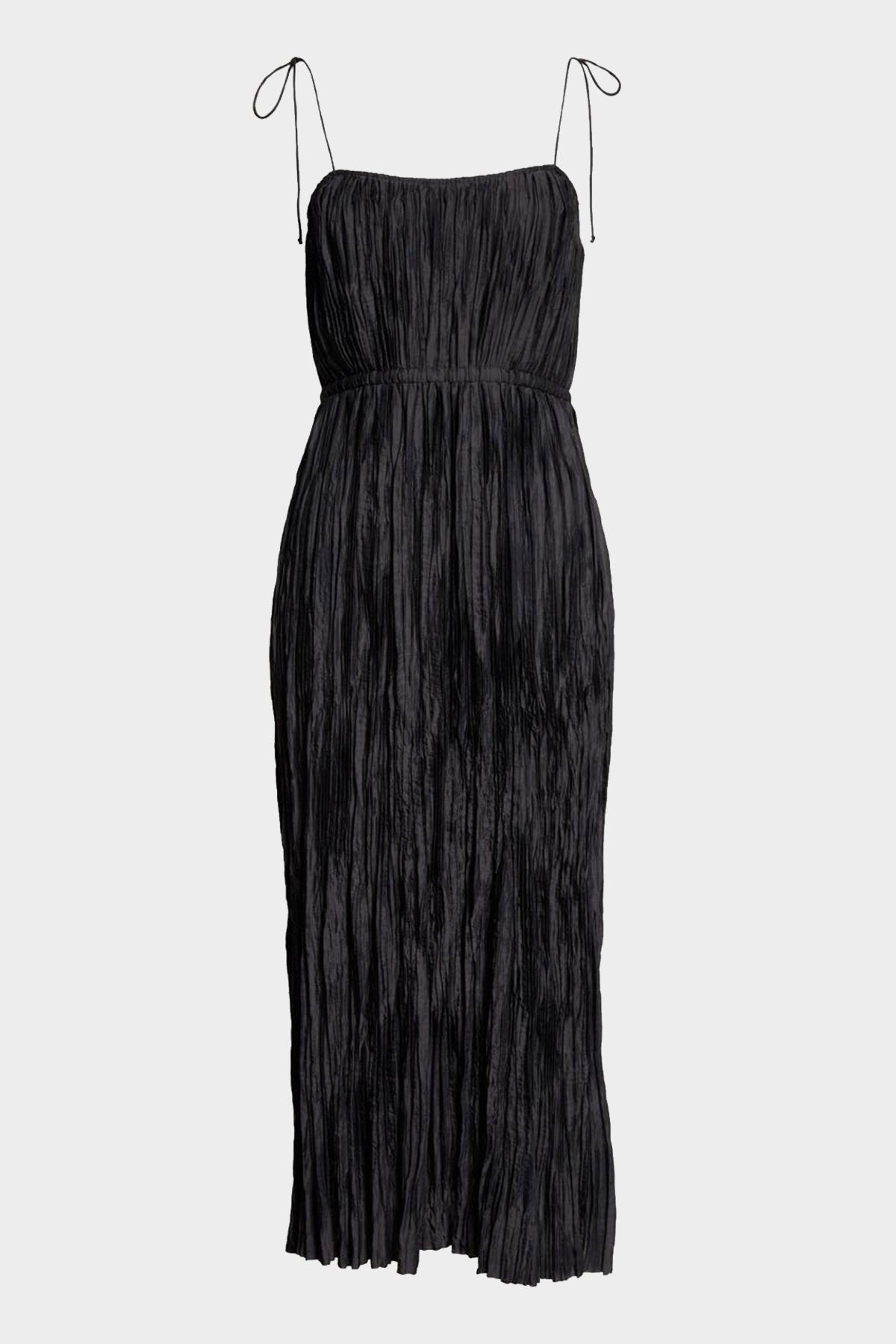 Orla Midi Dress in Noir - shop-olivia.com