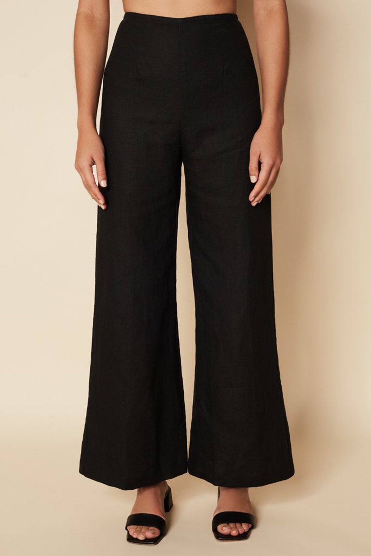 Ottavio Pants in Plain Black - shop-olivia.com