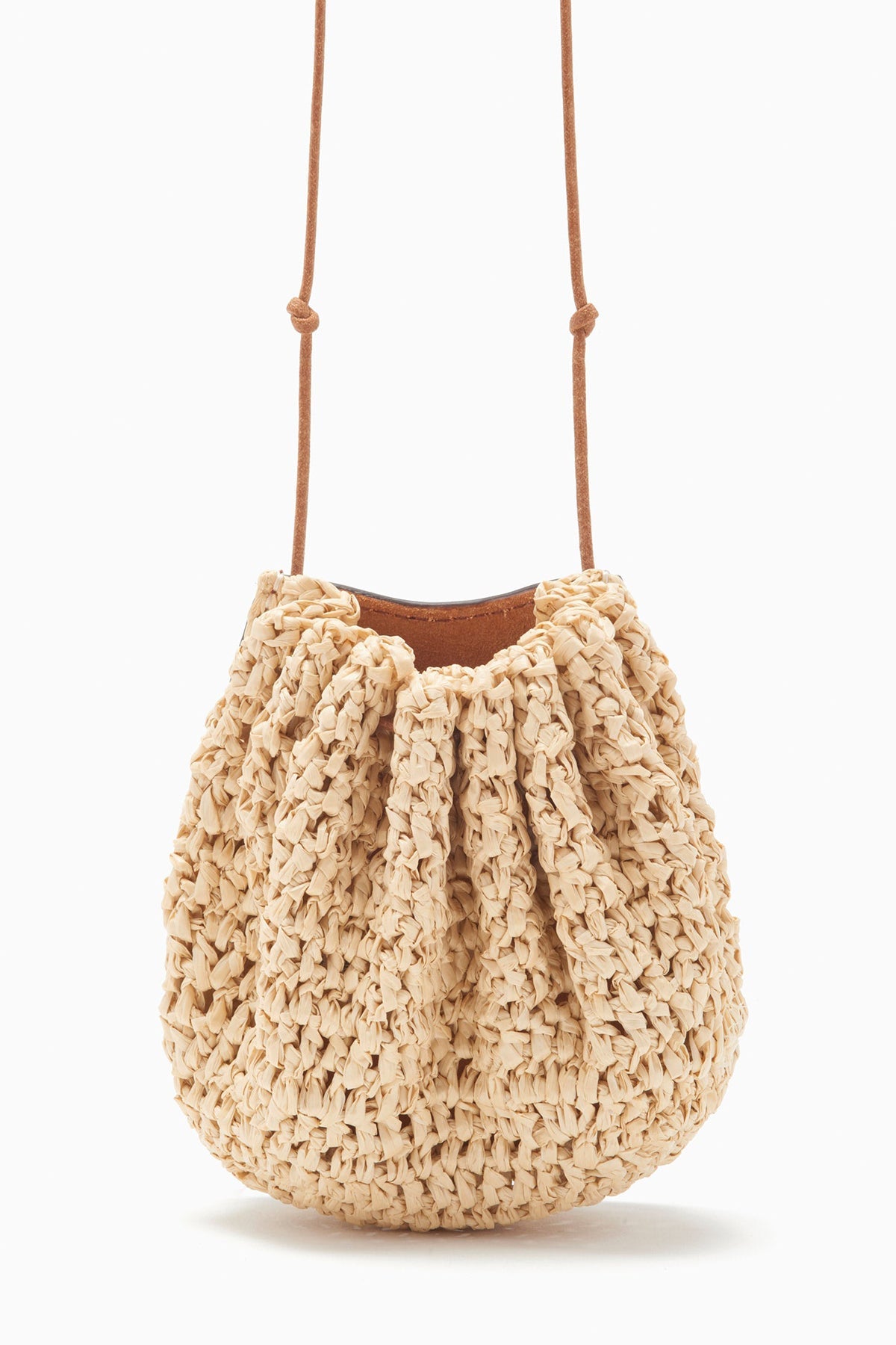Paloma Ruched Pochette in Cream Sierra - shop-olivia.com