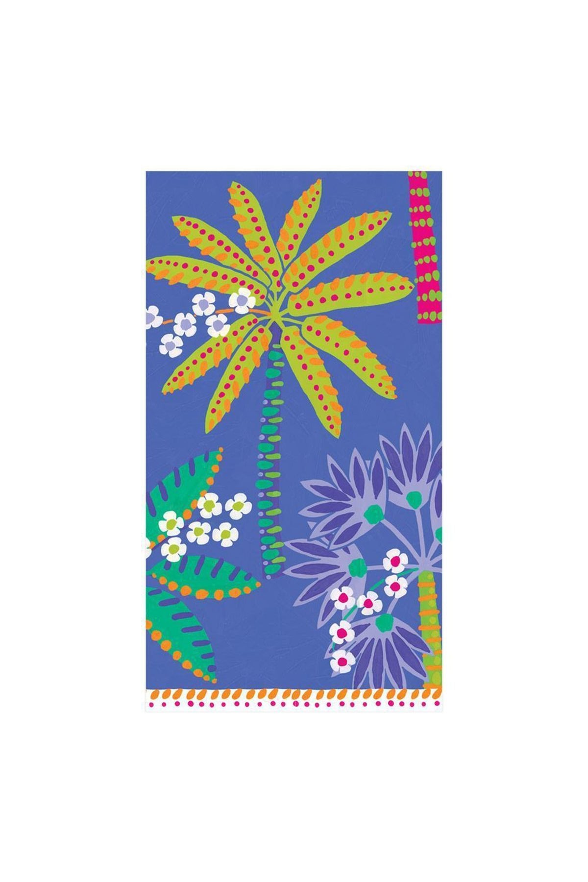 Paradise Palms Paper Guest Towel Napkins in Blue - shop-olivia.com