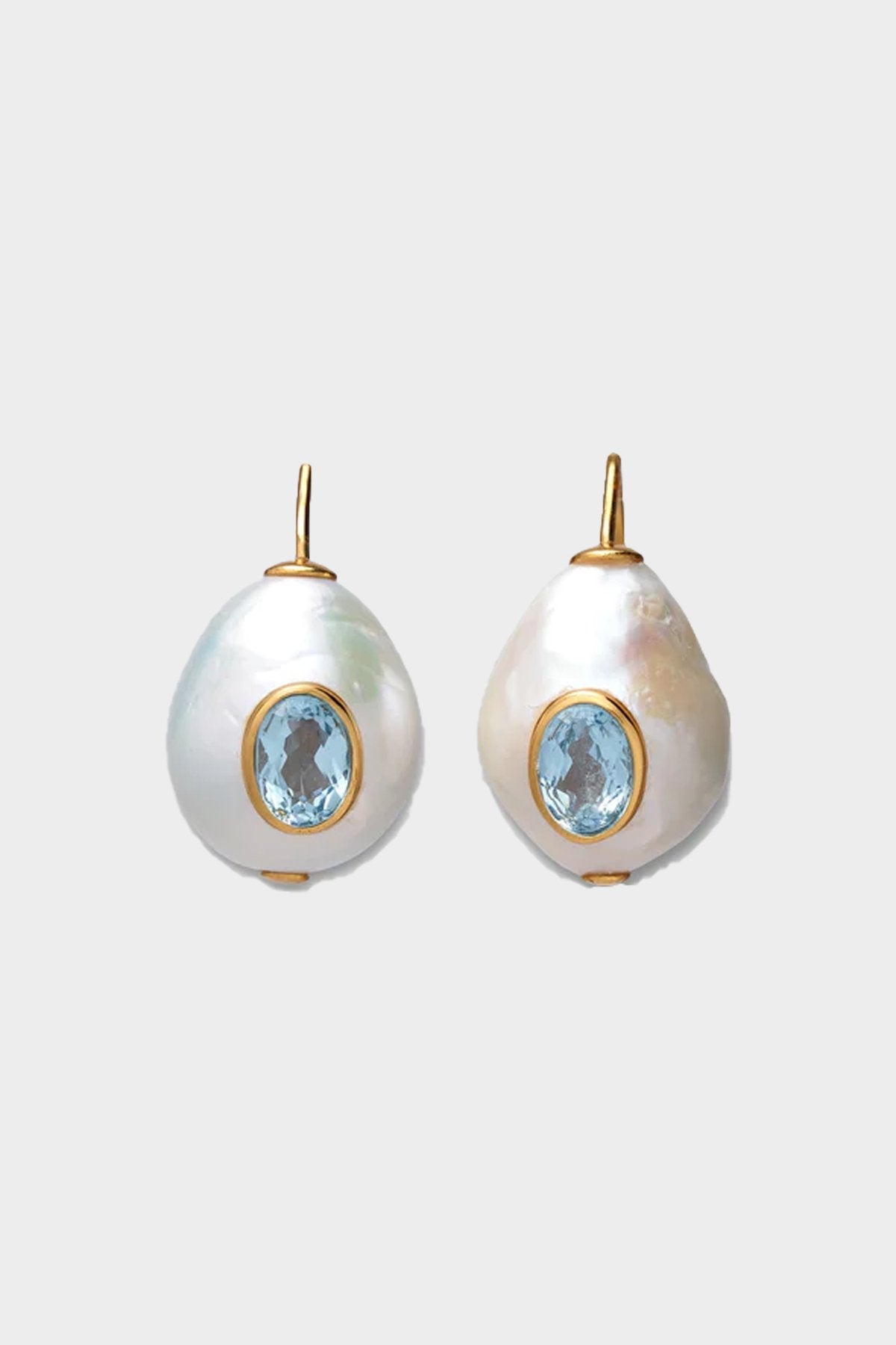 Pearl Pablo Earrings in Blue Topaz - shop-olivia.com