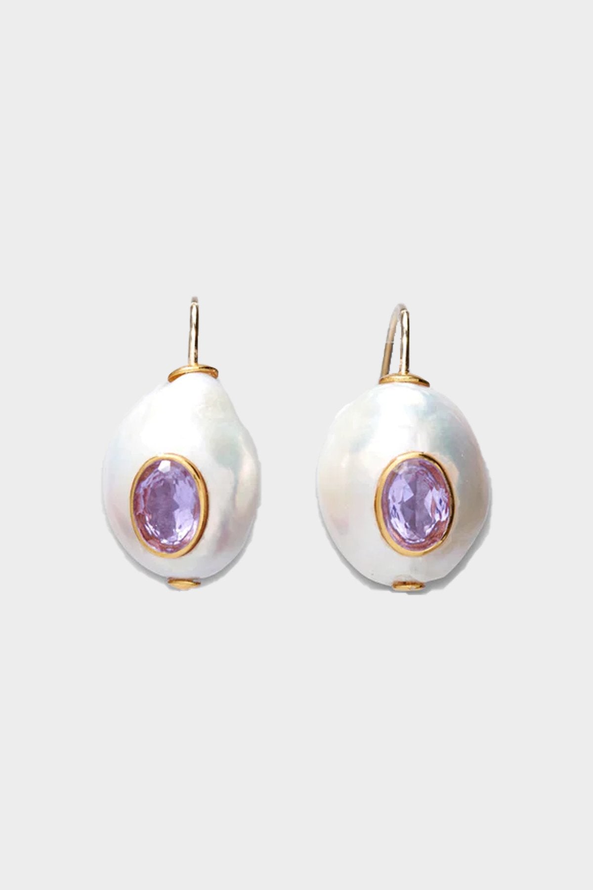 Pearl Pablo Earrings in Pink Amethyst - shop-olivia.com