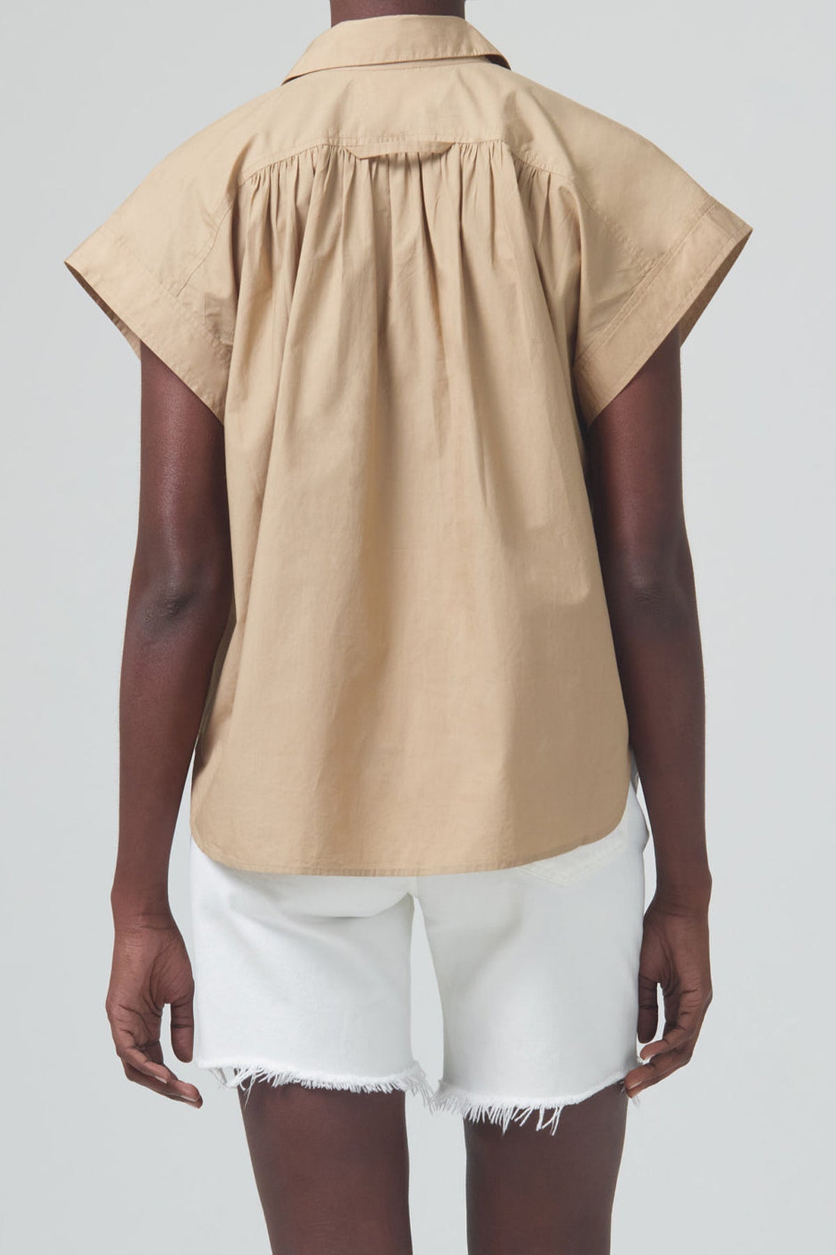 Penny Short Sleeve Blouse in Incense - shop-olivia.com