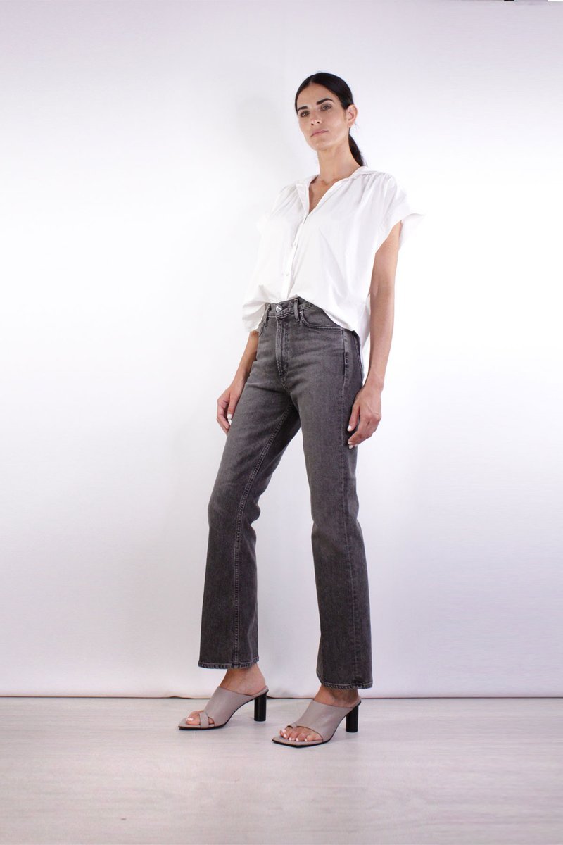 Penny Short Sleeve Blouse in Star White - shop-olivia.com