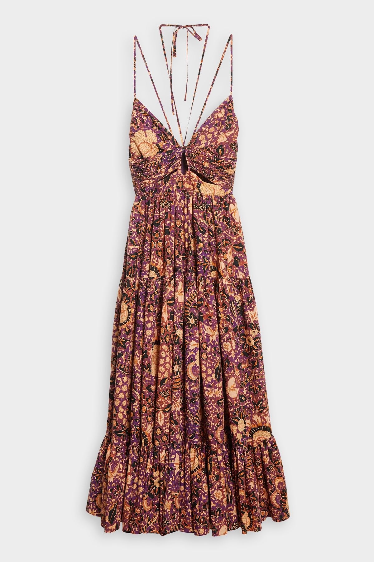 Phoebe Midi Dress in Black Currant - shop-olivia.com