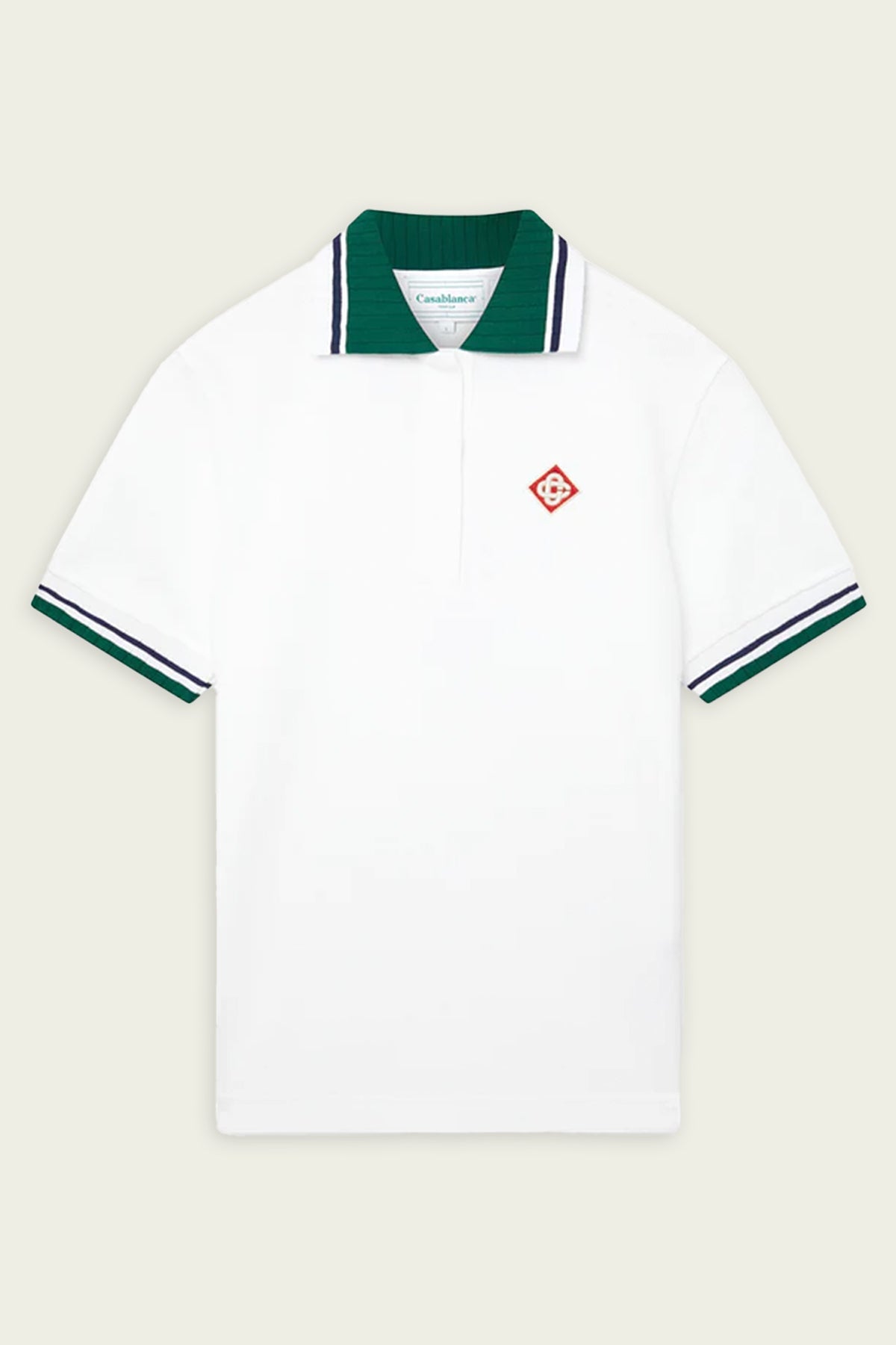 Pique Polo Shirt in White - shop-olivia.com