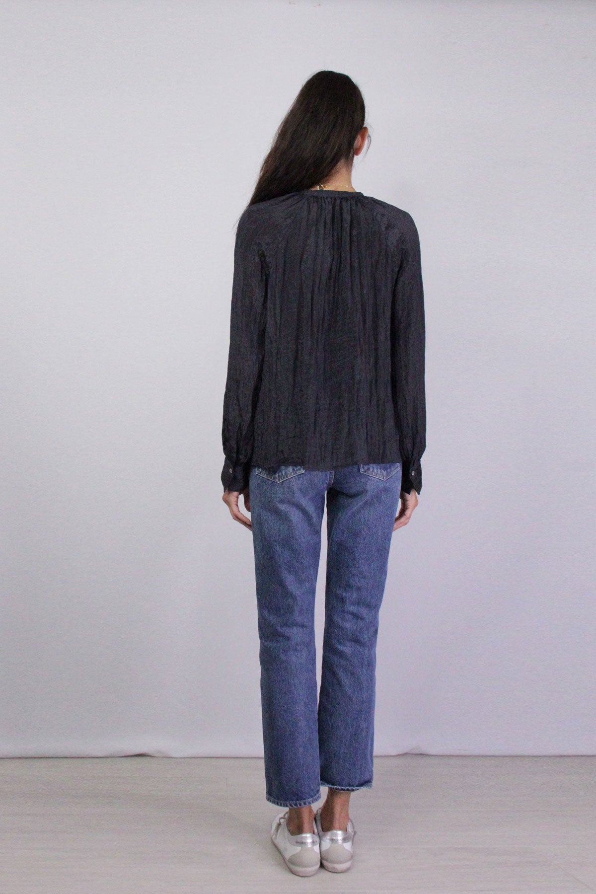 Poet Popover Blouse in Coastal - shop-olivia.com