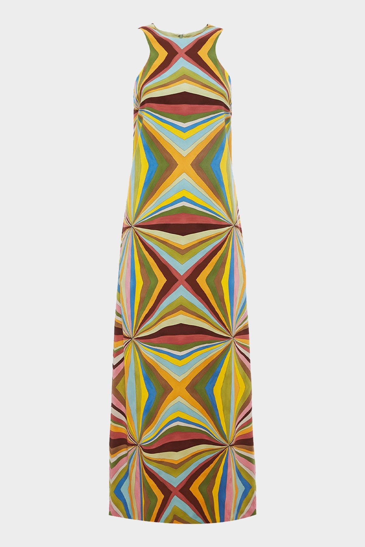 Racer Dress (Placed) in Rainbow - shop-olivia.com